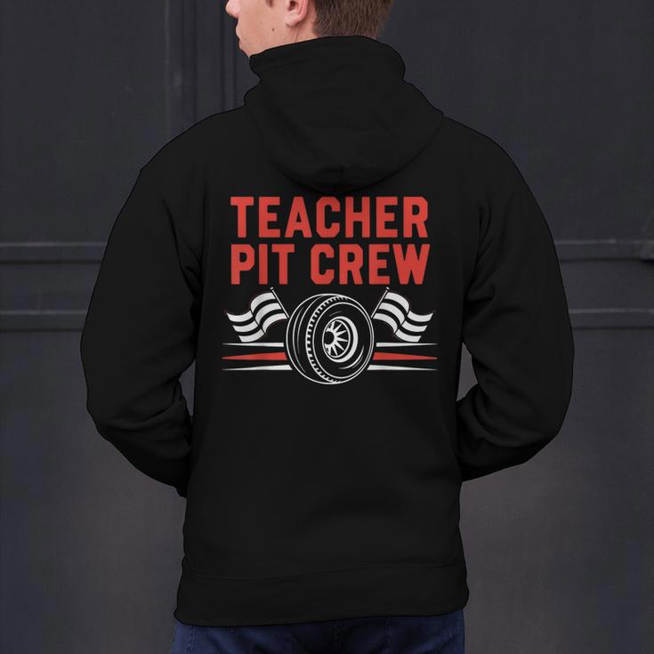 Teacher Pit Crew Race Car Driver Costume Men Women Kids Men's Hoodie Back Print, gift for family, gift for coworker