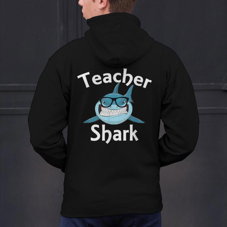 Teacher Shark Teacher For Men Women Men's Hoodie Back Print, gift for family, gift for coworker Teacher Shark Teacher For Men Women Men's Hoodie Back Print, gift for family, gift for coworker