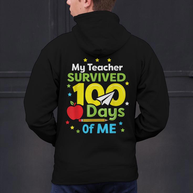 My Teacher Survived 100 Days Of Me Men's Hoodie Back Print, gift for family, gift for coworker My Teacher Survived 100 Days Of Me Men's Hoodie Back Print, gift for family, gift for coworker