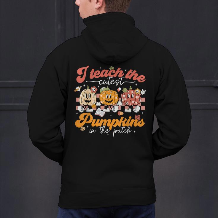 Teacher I Teach The Cutest Pumpkins In The Patch Fall Autumn Men's Hoodie Back Print, gift for family, gift for coworker Teacher I Teach The Cutest Pumpkins In The Patch Fall Autumn Men's Hoodie Back Print, gift for family, gift for coworker