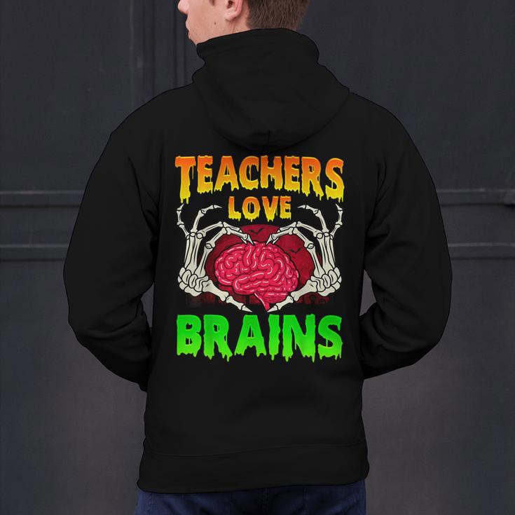 Teacher Teachers Love Brains Skeleton Hand Heart Halloween Men's Hoodie Back Print, gift for family, gift for coworker Teacher Teachers Love Brains Skeleton Hand Heart Halloween Men's Hoodie Back Print, gift for family, gift for coworker