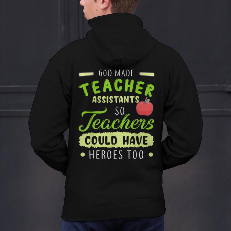 Teacher Teaching Assistant Aide Hero Men's Hoodie Back Print, gift for family, gift for coworker