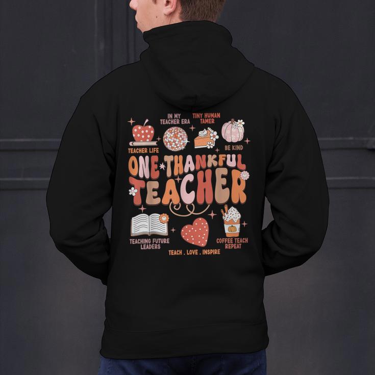 Teacher Thanksgiving Shirt Women One Thankful Teacher Fall Men's Hoodie Back Print, gift for family, gift for coworker Teacher Thanksgiving Shirt Women One Thankful Teacher Fall Men's Hoodie Back Print, gift for family, gift for coworker