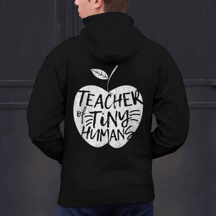 Teacher Of Tiny Humans Preschool Kindergarten Teacher Men's Hoodie Back Print, gift for family, gift for coworker