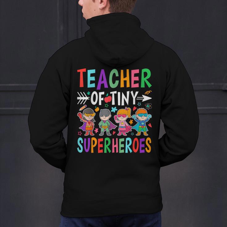 Teacher Of Tiny Superheroes Men's Hoodie Back Print, gift for family, gift for coworker Teacher Of Tiny Superheroes Men's Hoodie Back Print, gift for family, gift for coworker