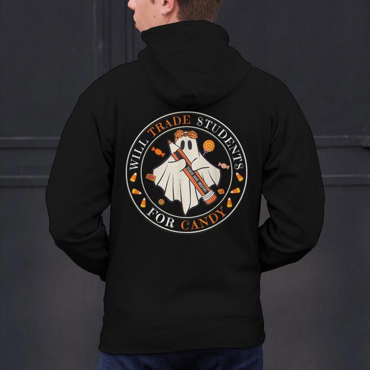 Teacher Will Trade Students For Candy Easy Halloween Costume Men's Hoodie Back Print, gift for family, gift for coworker Teacher Will Trade Students For Candy Easy Halloween Costume Men's Hoodie Back Print, gift for family, gift for coworker