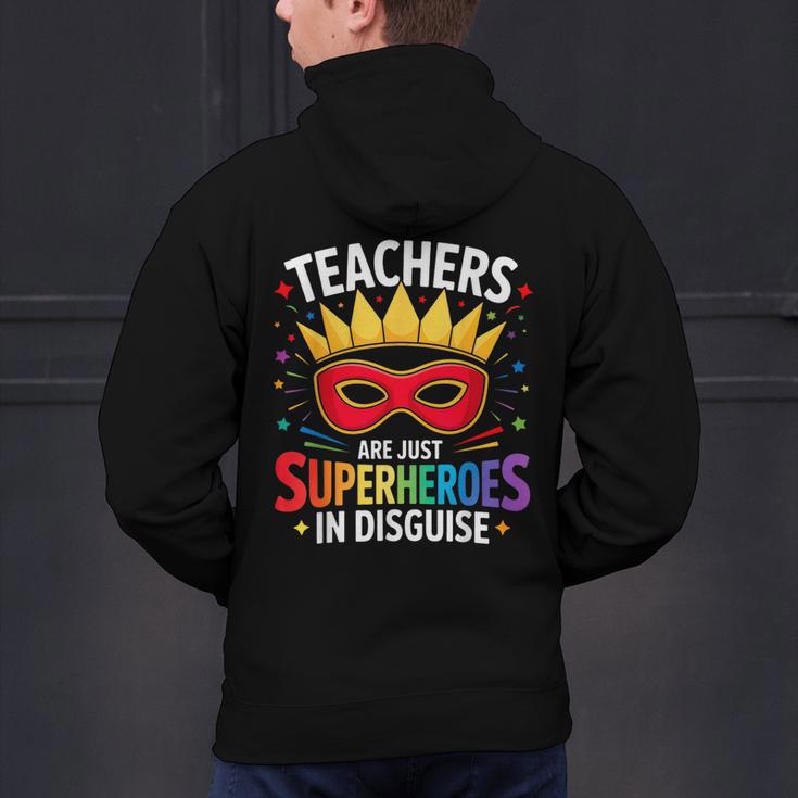 Teachers Are Just Superheroes In Disguise Fun Back To School Men's Hoodie Back Print, gift for family, gift for coworker Teachers Are Just Superheroes In Disguise Fun Back To School Men's Hoodie Back Print, gift for family, gift for coworker