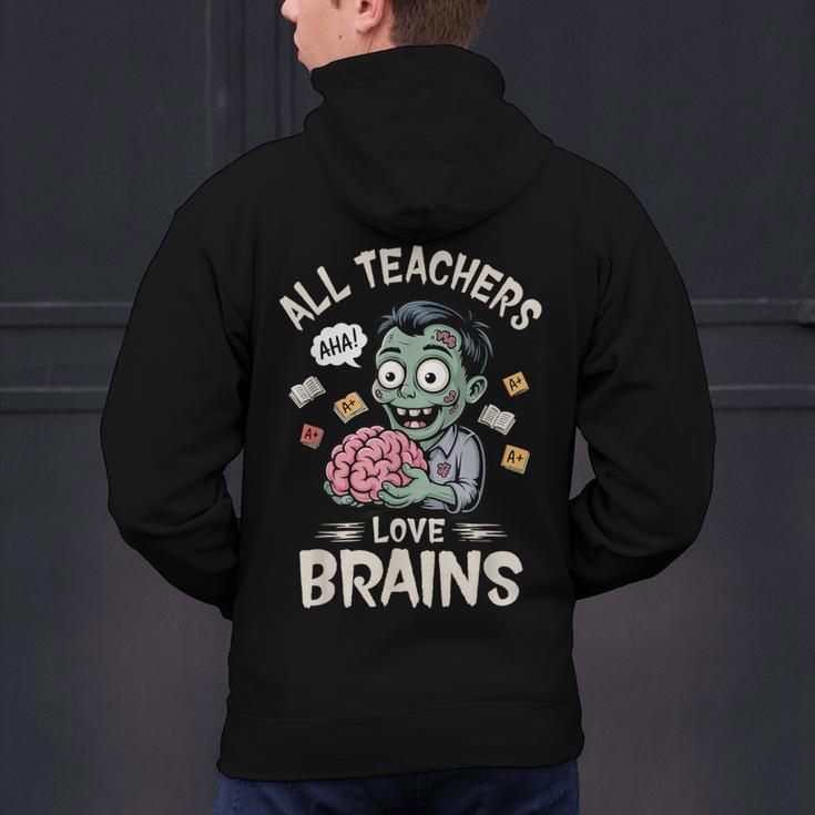 Teachers Love Brains Tee-Shirt Men Women Halloween Teacher Men's Hoodie Back Print, gift for family, gift for coworker Teachers Love Brains Tee-Shirt Men Women Halloween Teacher Men's Hoodie Back Print, gift for family, gift for coworker