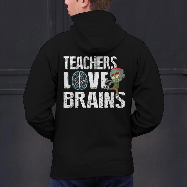 Teachers Love Brains Zombie Halloween Hilarious Men's Hoodie Back Print, gift for family, gift for coworker Teachers Love Brains Zombie Halloween Hilarious Men's Hoodie Back Print, gift for family, gift for coworker