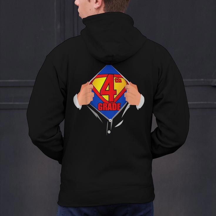 Teachers Are Superheroes 4th Grade Super Teacher Staff Men Women Men's Hoodie Back Print, Super Teacher Hoodies, 4th Grade Teacher Hoodies, gift for family, gift for coworker