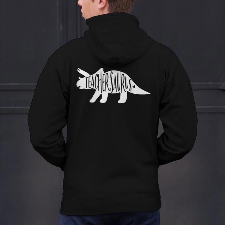 Teachersaurus Like A Normal Teacher Awesome Dinosaur Teacher Men Women Girls Kids Men's Hoodie Back Print, gift for family, gift for coworker