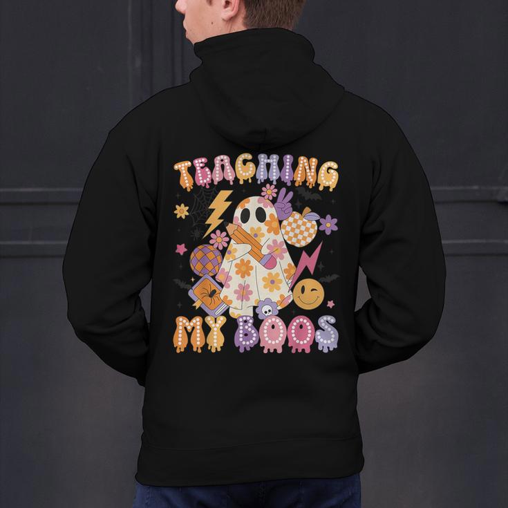 Teaching My Boos Ghost Halloween Costumes Teacher Men Women Men's Hoodie Back Print, gift for family, gift for coworker Teaching My Boos Ghost Halloween Costumes Teacher Men Women Men's Hoodie Back Print, gift for family, gift for coworker
