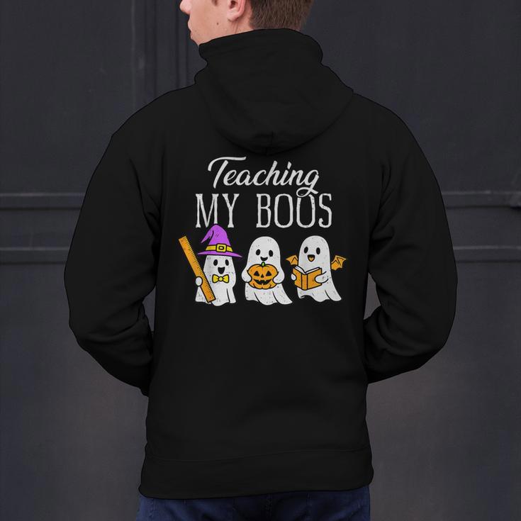 Teaching My Boos Ghost Teacher Halloween Spooky Educator Men's Hoodie Back Print, gift for family, gift for coworker Teaching My Boos Ghost Teacher Halloween Spooky Educator Men's Hoodie Back Print, gift for family, gift for coworker