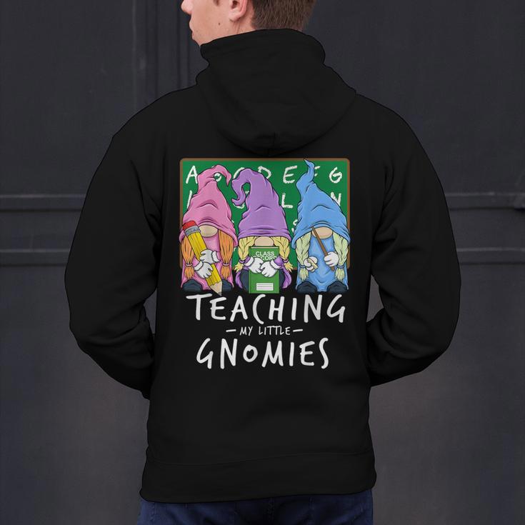 Teaching My Little Gnomies With Gnome For Teacher Women Men's Hoodie Back Print, gift for family, gift for coworker Teaching My Little Gnomies With Gnome For Teacher Women Men's Hoodie Back Print, gift for family, gift for coworker