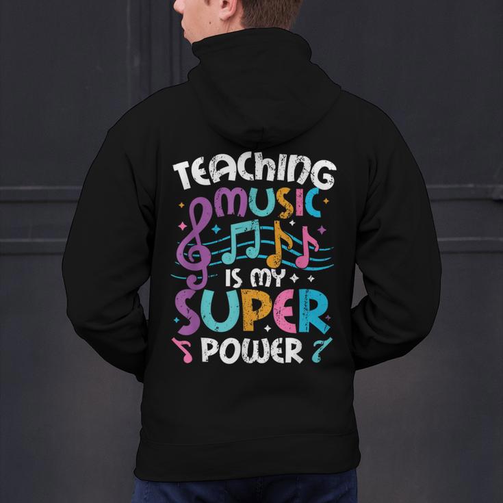Teaching Music Is My Superpower Music Teacher For Men Women Kids Men's Hoodie Back Print, gift for family, gift for coworker