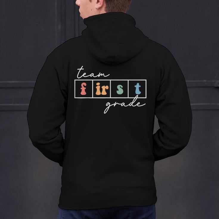 Team First Grade Back To School 1st Grade Teacher Kids Cute Men's Hoodie Back Print, First Grade Teacher Hoodies, gift for family, gift for coworker Team First Grade Back To School 1st Grade Teacher Kids Cute Men's Hoodie Back Print, First Grade Teacher Hoodies, gift for family, gift for coworker