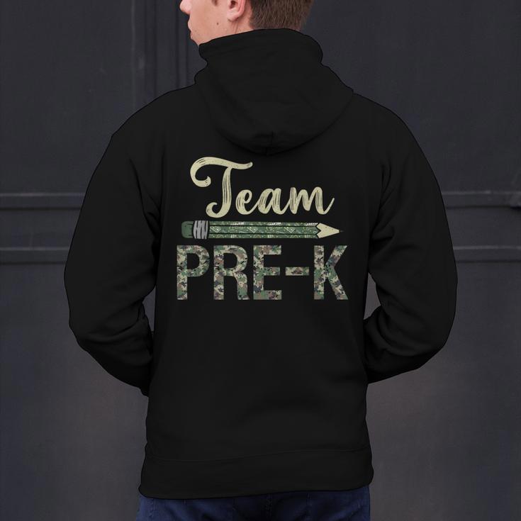 Team Pre-K Camo Pre-K Teacher Camouflage Men's Hoodie Back Print, gift for family, gift for coworker Team Pre-K Camo Pre-K Teacher Camouflage Men's Hoodie Back Print, gift for family, gift for coworker