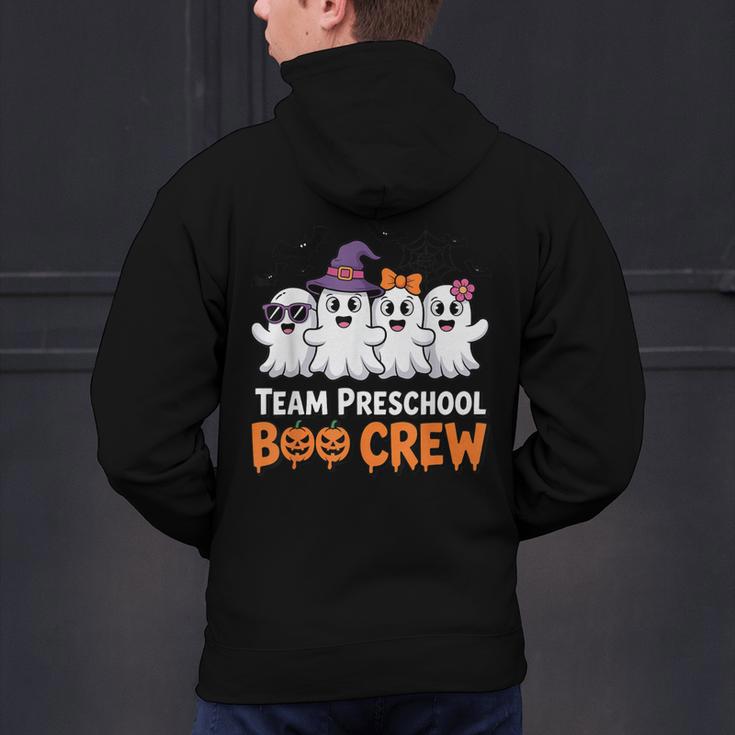 Team Preschool Boo Crew Halloween Teacher Student Costume Men's Hoodie Back Print, gift for family, gift for coworker
