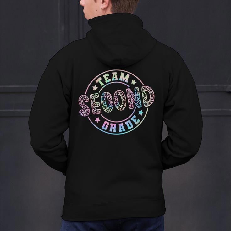 Team Second Grade Teacher Student Back To School 2nd Grade Men's Hoodie Back Print, 2nd Grade Teacher Hoodies, gift for family, gift for coworker