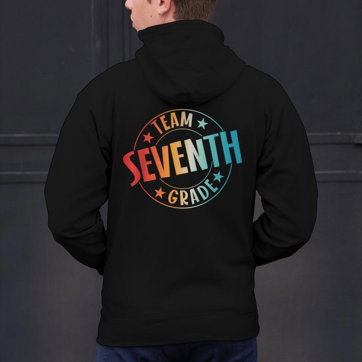 Team Seventh Grade Teacher Student Back To School 7th Grade Men's Hoodie Back Print, gift for family, gift for coworker Team Seventh Grade Teacher Student Back To School 7th Grade Men's Hoodie Back Print, gift for family, gift for coworker