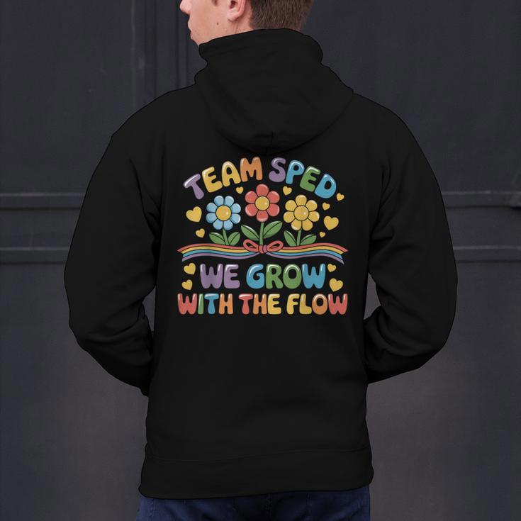 Team SPED We Grow With The Flow Special Ed Teacher Men's Hoodie Back Print, gift for family, gift for coworker Team SPED We Grow With The Flow Special Ed Teacher Men's Hoodie Back Print, gift for family, gift for coworker