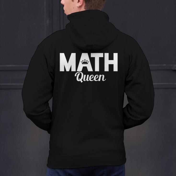 TeeArt Math Mathematics Queen Math Teacher Men's Hoodie Back Print, gift for family, gift for coworker