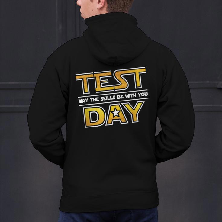 Test Day Testing May The Skills Be With You School Teacher Men's Hoodie Back Print, gift for family, gift for coworker
