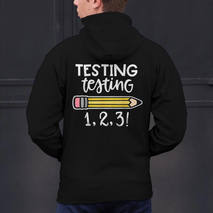 Testing Testing 123 Cute Test Day School Teacher Exam For Men Women Girls Kids Men's Hoodie Back Print, gift for family, gift for coworker Testing Testing 123 Cute Test Day School Teacher Exam For Men Women Girls Kids Men's Hoodie Back Print, gift for family, gift for coworker