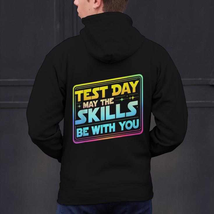 Testing Day Test Day May The Skills Be With You Teacher Men's Hoodie Back Print, gift for family, gift for coworker Testing Day Test Day May The Skills Be With You Teacher Men's Hoodie Back Print, gift for family, gift for coworker