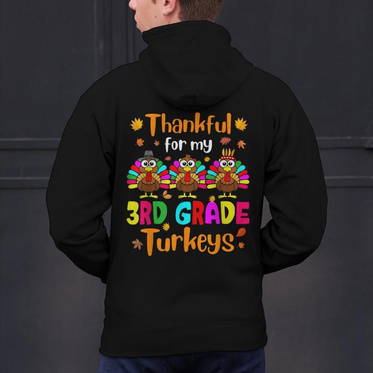 Thankful For My 3rd Grade Turkeys Thanksgiving Teacher Kids Men's Hoodie Back Print, gift for family, gift for coworker Thankful For My 3rd Grade Turkeys Thanksgiving Teacher Kids Men's Hoodie Back Print, gift for family, gift for coworker