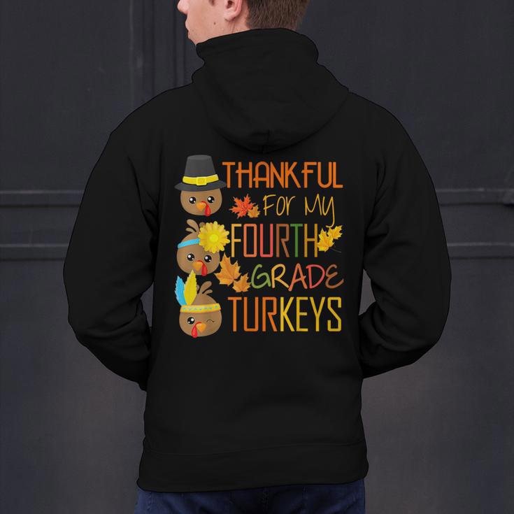 Thankful For My 4th Grade Turkey Thanksgiving Turkey Teacher Men's Hoodie Back Print, 4th Grade Teacher Hoodies, gift for family, gift for coworker Thankful For My 4th Grade Turkey Thanksgiving Turkey Teacher Men's Hoodie Back Print, 4th Grade Teacher Hoodies, gift for family, gift for coworker