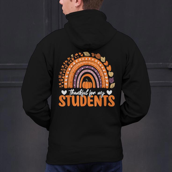 Thankful For My Students Teacher Thanksgiving School Fall Men's Hoodie Back Print, gift for family, gift for coworker Thankful For My Students Teacher Thanksgiving School Fall Men's Hoodie Back Print, gift for family, gift for coworker