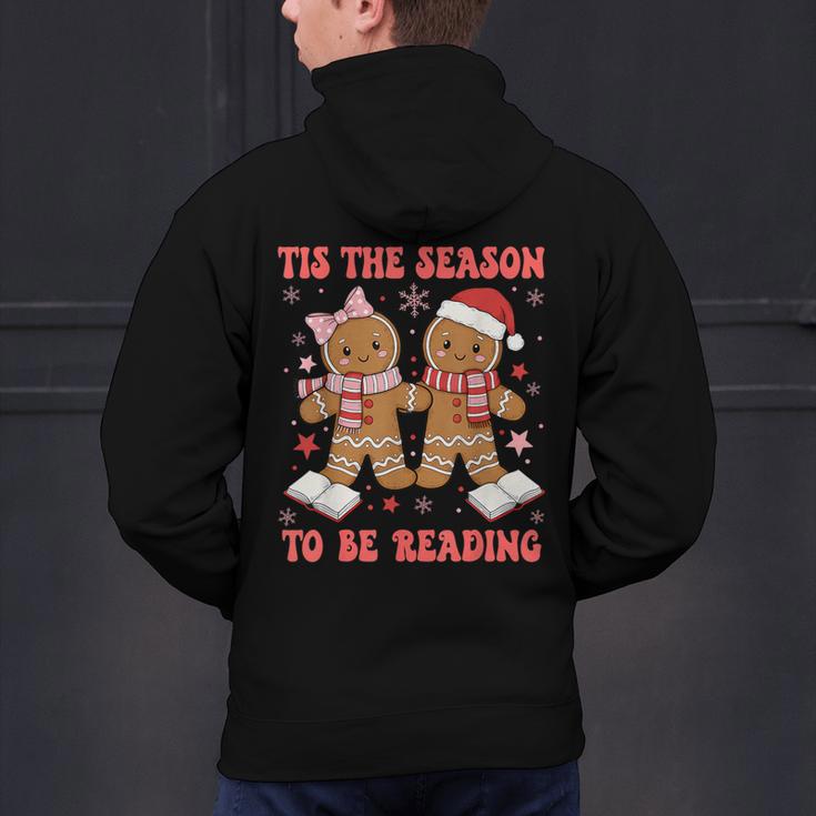Tis The Season Reading Christmas Shirt Book Lovers Teacher Men's Hoodie Back Print, gift for family, gift for coworker