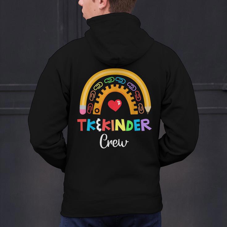 TK And Kinder Crew TK Teacher Transitional Kindergarten PreK Men's Hoodie Back Print, gift for family, gift for coworker