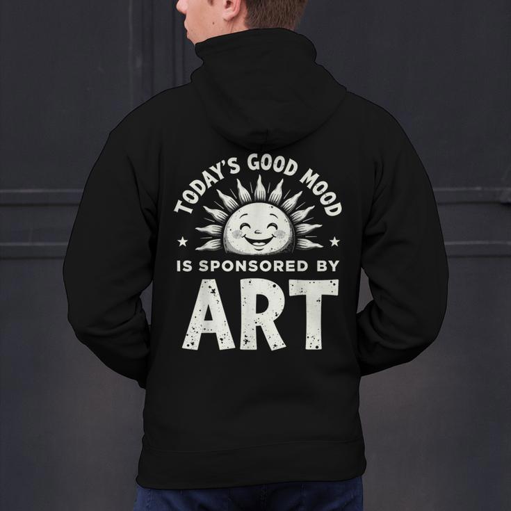 Today’s Good Mood Is Sponsored By Art Teacher Sun Tee Men's Hoodie Back Print, gift for family, gift for coworker Today’s Good Mood Is Sponsored By Art Teacher Sun Tee Men's Hoodie Back Print, gift for family, gift for coworker