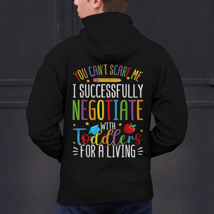 Toddler Negotiator Preschool Teacher Humor Babysitters Men's Hoodie Back Print, gift for family, gift for coworker Toddler Negotiator Preschool Teacher Humor Babysitters Men's Hoodie Back Print, gift for family, gift for coworker