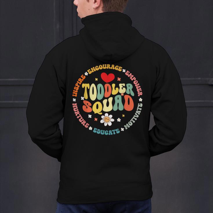Toddler Squad Pre-K Teacher Pre School Back To School Men's Hoodie Back Print, gift for family, gift for coworker Toddler Squad Pre-K Teacher Pre School Back To School Men's Hoodie Back Print, gift for family, gift for coworker