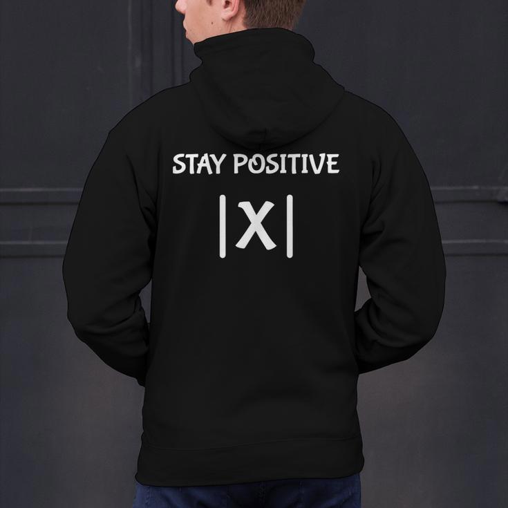 Top Math Teacher Joke Men Women Fun Stay Positive Men's Hoodie Back Print, gift for family, gift for coworker