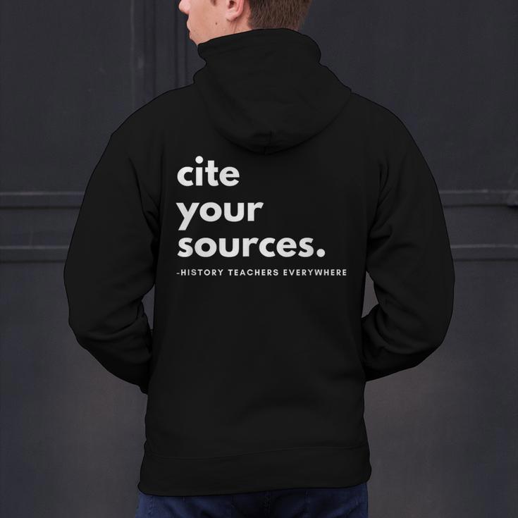History Teacher Cite Your Sources Men's Hoodie Back Print, History Teacher Hoodies, gift for family, gift for coworker History Teacher Cite Your Sources Men's Hoodie Back Print, History Teacher Hoodies, gift for family, gift for coworker