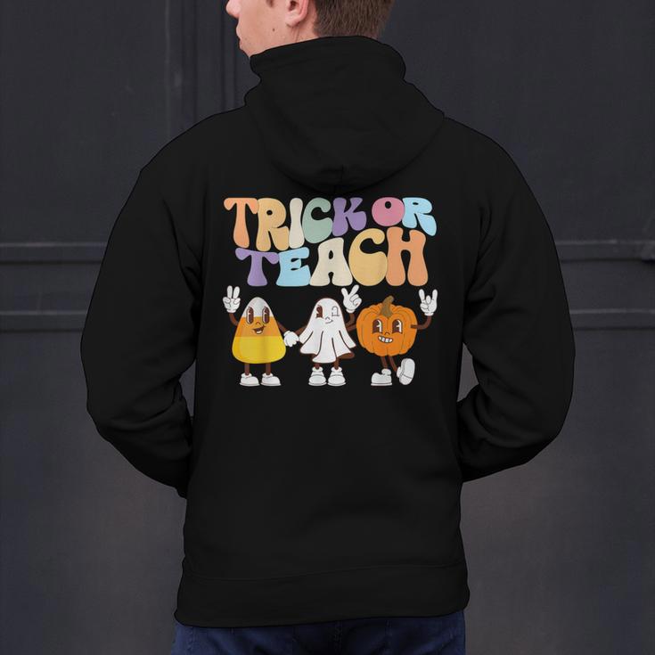 Trick Or Teach Cute Halloween Teacher Men's Hoodie Back Print, gift for family, gift for coworker Trick Or Teach Cute Halloween Teacher Men's Hoodie Back Print, gift for family, gift for coworker