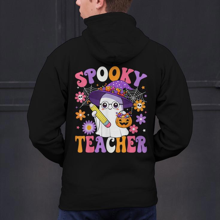 Trick Or Teach Spooky Teacher Ghost Halloween Teacher Men's Hoodie Back Print, gift for family, gift for coworker Trick Or Teach Spooky Teacher Ghost Halloween Teacher Men's Hoodie Back Print, gift for family, gift for coworker