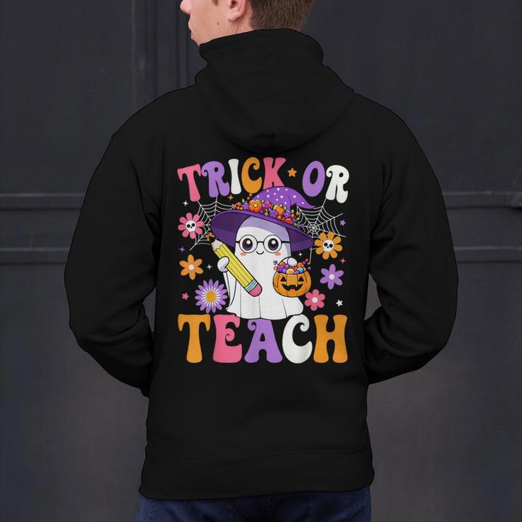 Trick Or Teach Teacher Ghost Teaching Fun Halloween Teacher Men's Hoodie Back Print, gift for family, gift for coworker Trick Or Teach Teacher Ghost Teaching Fun Halloween Teacher Men's Hoodie Back Print, gift for family, gift for coworker