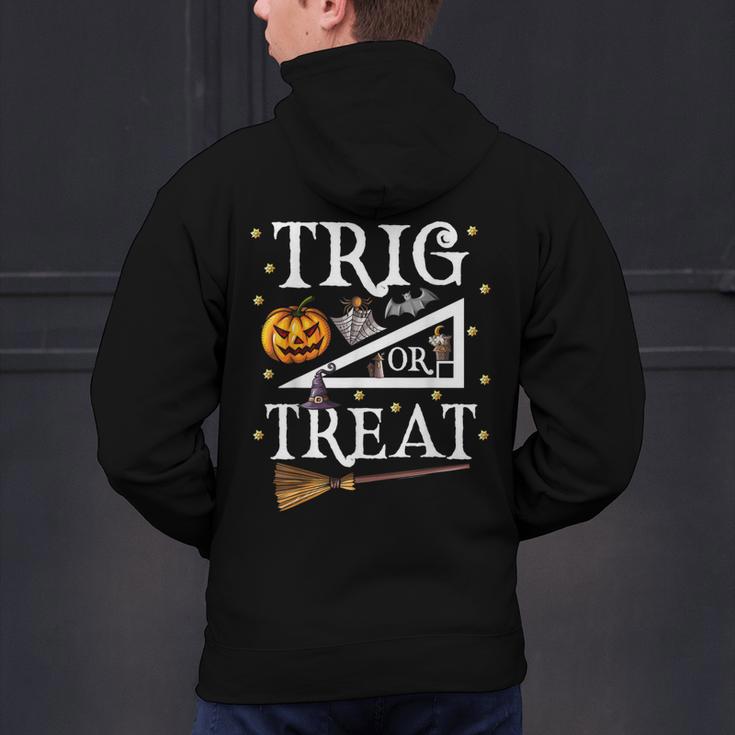 Trig Or Treat Shirt Halloween Math Teacher School College Men Women Kids Men's Hoodie Back Print, gift for family, gift for coworker