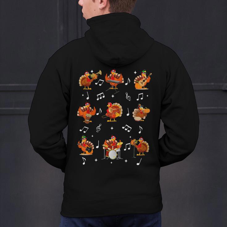 Turkey Squad Music Note Music Teacher Thanksgiving Men's Hoodie Back Print, gift for family, gift for coworker Turkey Squad Music Note Music Teacher Thanksgiving Men's Hoodie Back Print, gift for family, gift for coworker