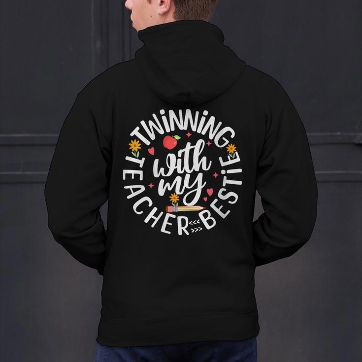 Twin Day For Spirit Week Teacher Bestie Matching Men's Hoodie Back Print, gift for family, gift for coworker Twin Day For Spirit Week Teacher Bestie Matching Men's Hoodie Back Print, gift for family, gift for coworker