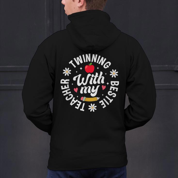 Twin Day Teacher Twinning With My Bestie Matching For Men Women Men's Hoodie Back Print, gift for family, gift for coworker Twin Day Teacher Twinning With My Bestie Matching For Men Women Men's Hoodie Back Print, gift for family, gift for coworker