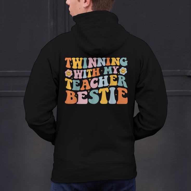 Twinning With My Teacher Bestie Twin Day Matching For Men Women Kids Men's Hoodie Back Print, gift for family, gift for coworker