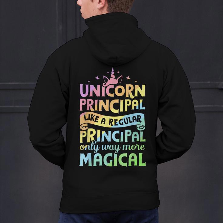 Unicorn Principal Back To School Teacher Appreciation Men's Hoodie Back Print, gift for family, gift for coworker Unicorn Principal Back To School Teacher Appreciation Men's Hoodie Back Print, gift for family, gift for coworker