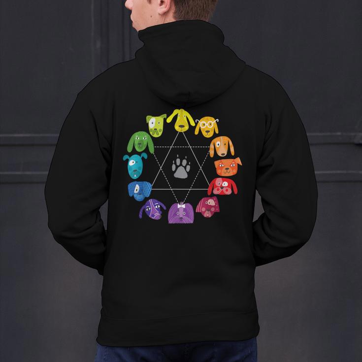 Unique For Artists By ADS Color Wheel Educational Art Teacher Dog Themed Artist Small Men's Hoodie Back Print, gift for family, gift for coworker Unique For Artists By ADS Color Wheel Educational Art Teacher Dog Themed Artist Small Men's Hoodie Back Print, gift for family, gift for coworker
