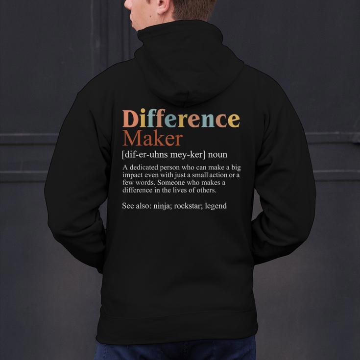 Vintage Difference Maker Definition Teachers Mom Boss Women Men's Hoodie Back Print, gift for family, gift for coworker Vintage Difference Maker Definition Teachers Mom Boss Women Men's Hoodie Back Print, gift for family, gift for coworker